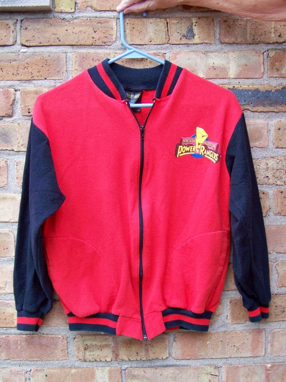 Vintage 1994 Power Rangers Red Ranger Boys Jacket, Size 10-12